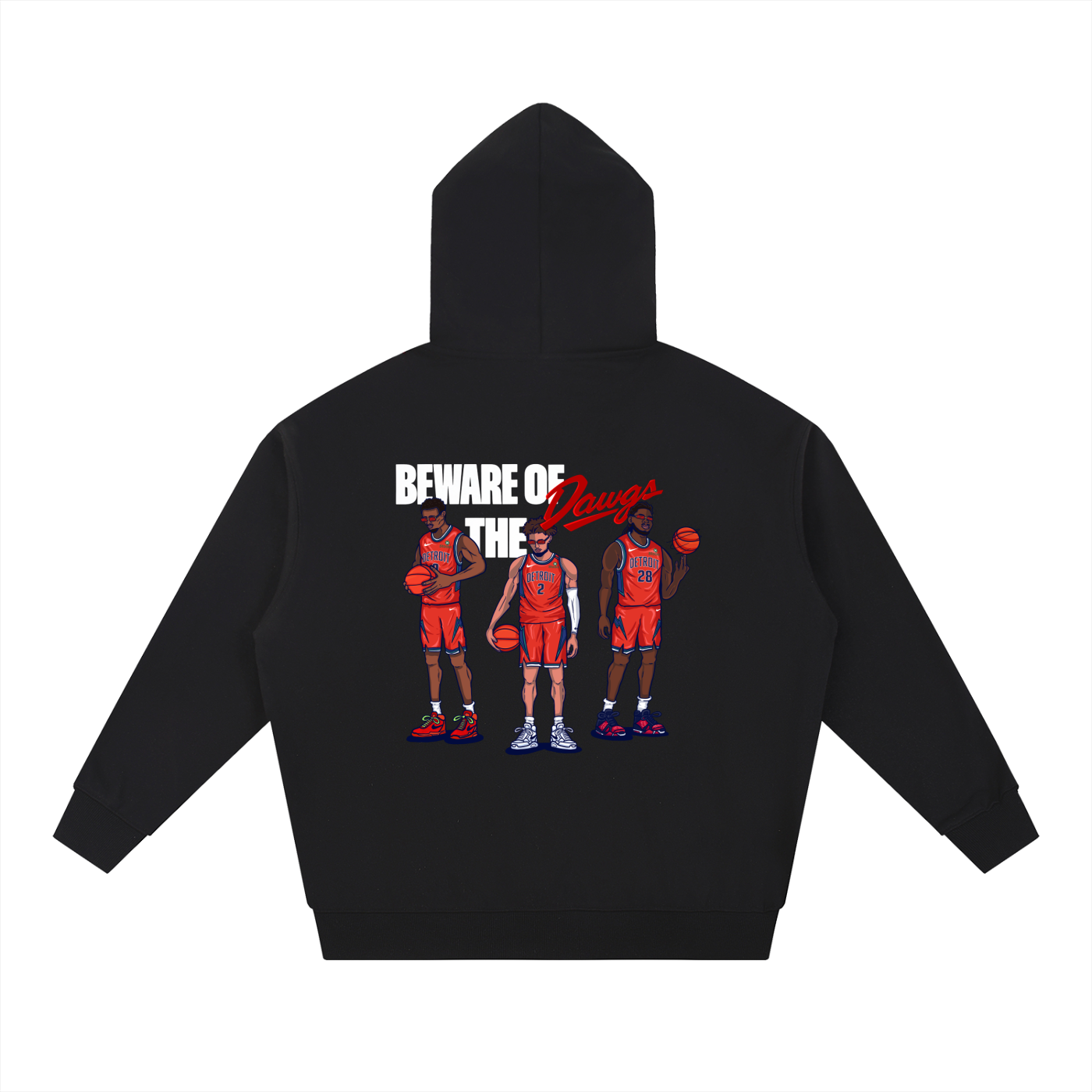 BEWARE OF THE DAWGS HOODIE - NAVY/BLACK