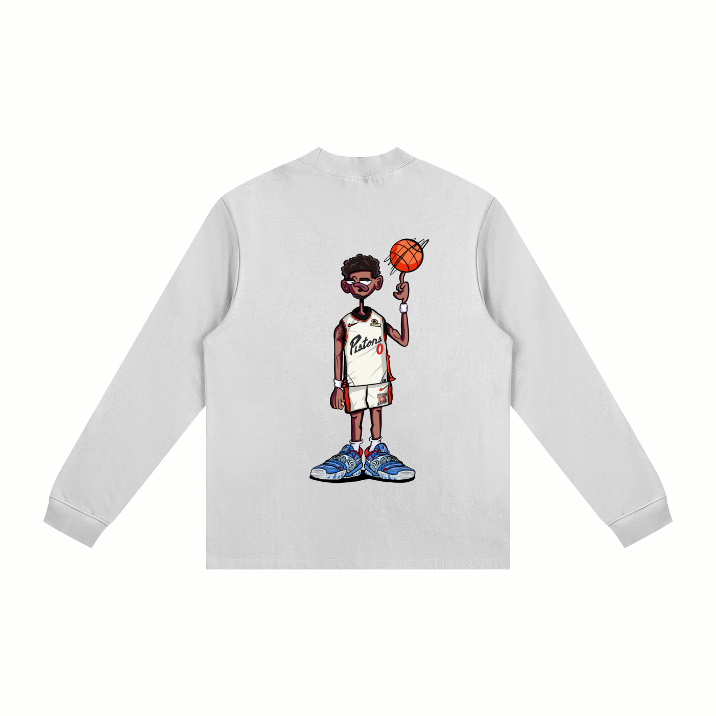 Mens Pistons Long Sleeve Tee