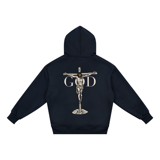 Kids FAITH Fleece Hoodie by BASH CLLXXN featuring original hand drawn doodle art streetwear design by teen founder on a soft fleece kids hoodie