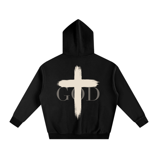 Unisex FAITH Oversized Fleeced Hoodie (Cross)