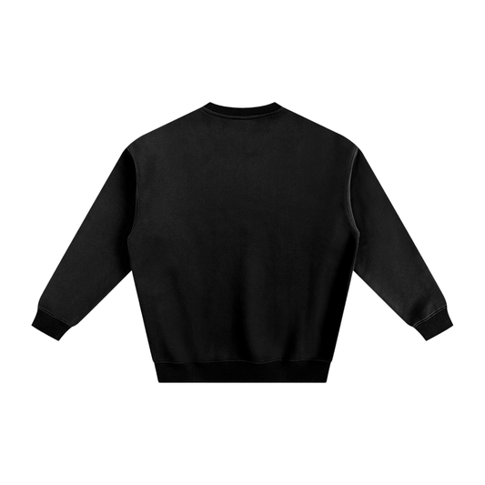 BASH CLLXXN hand drawn doodle art fleece sweatshirt featuring original streetwear artwork sketched by teen founder on heavyweight 350g fleece