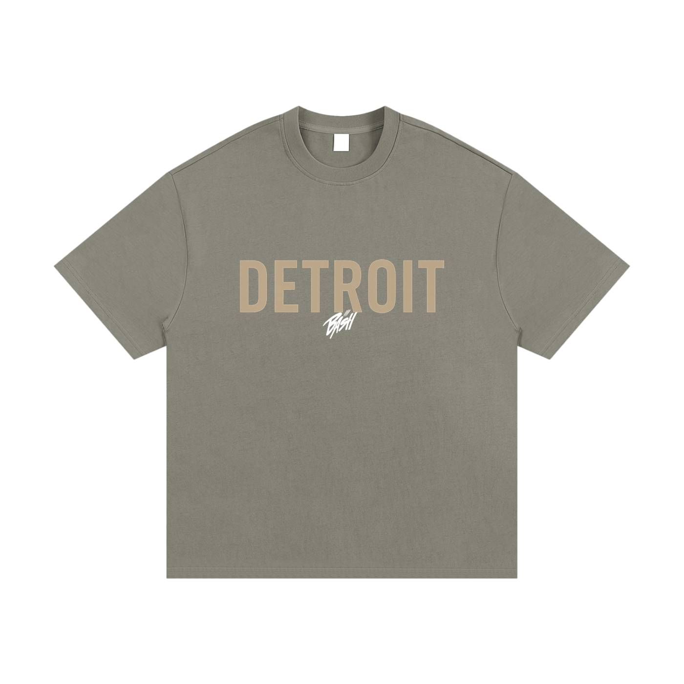 BASH CLLXXN heavyweight t-shirt featuring original hand drawn doodle art by Detroit teen founder, intricate comic book inspired streetwear design on dark cotton tee