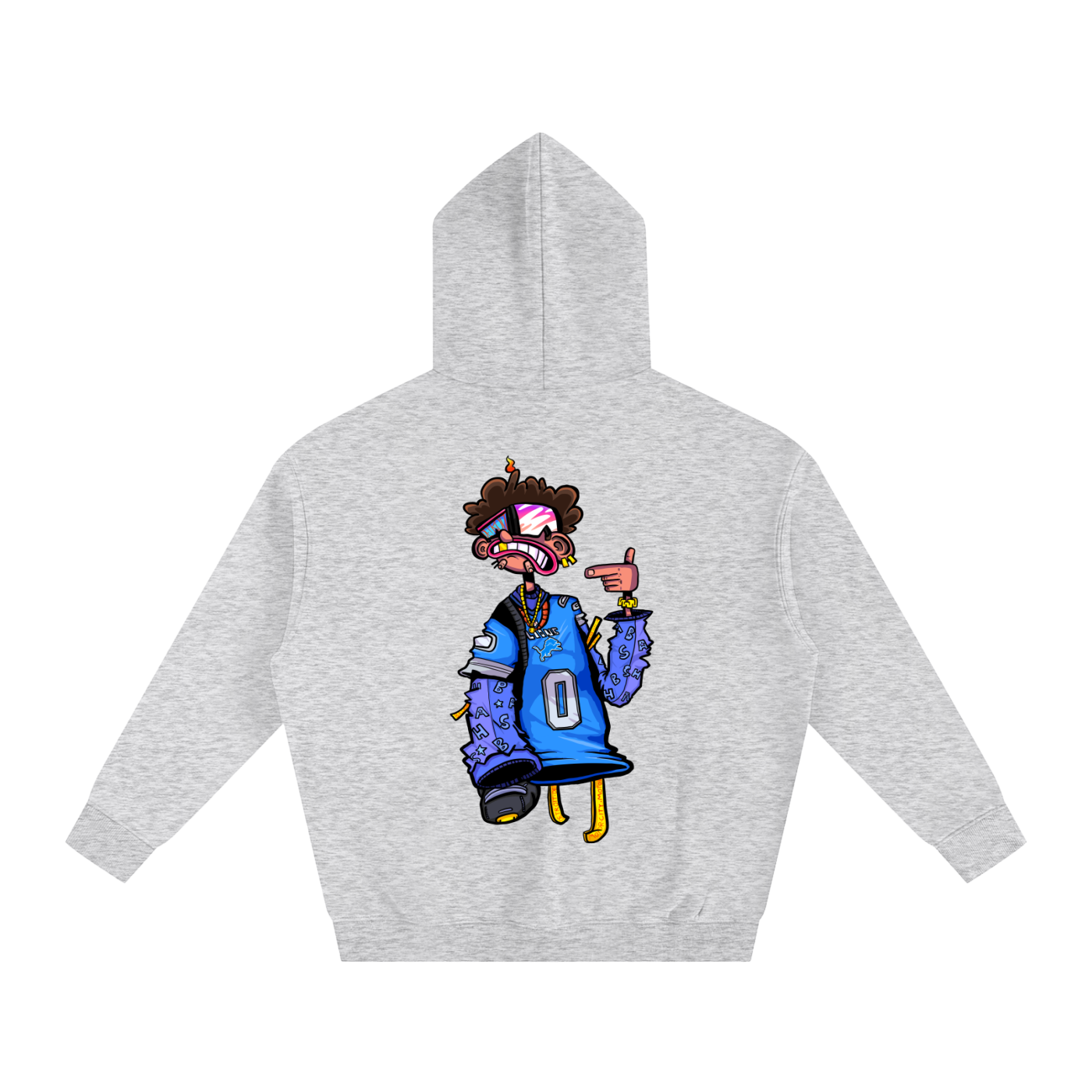 Mens Lions Oversized Fleece Hoodie