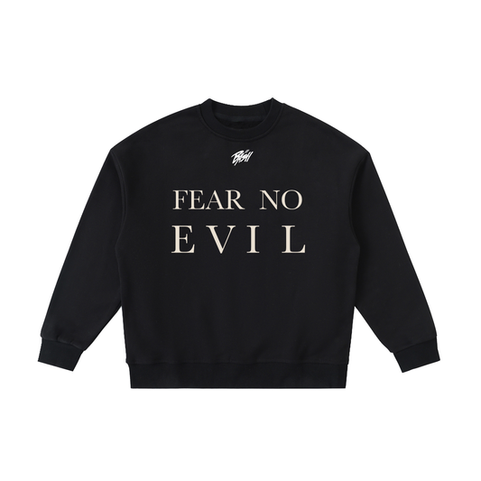 Kids FAITH Cross Fleece Crewneck by BASH CLLXXN featuring original hand drawn doodle art streetwear design with bold cross imagery on a youth fleece sweatshirt