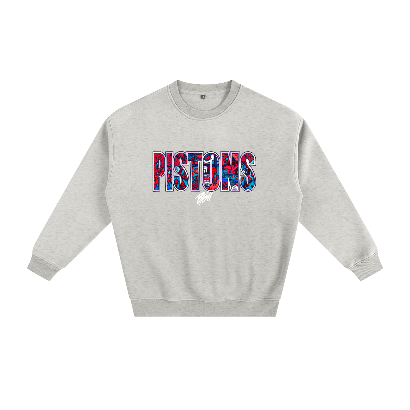 Mens Pistons Fleeced Sweatshirt