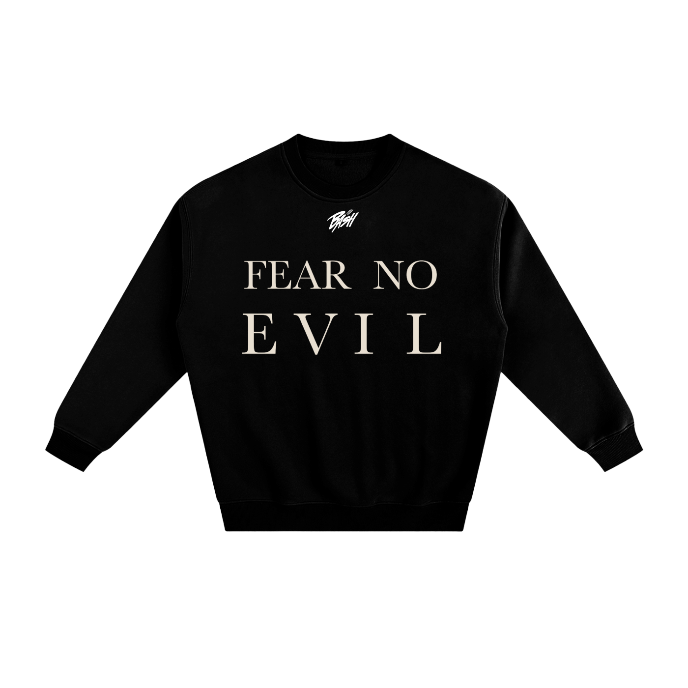 BASH CLLXXN FAITH Fleece Sweatshirt featuring intricate hand drawn doodle art with a bold Jesus graphic, designed by teen streetwear artist and brand founder