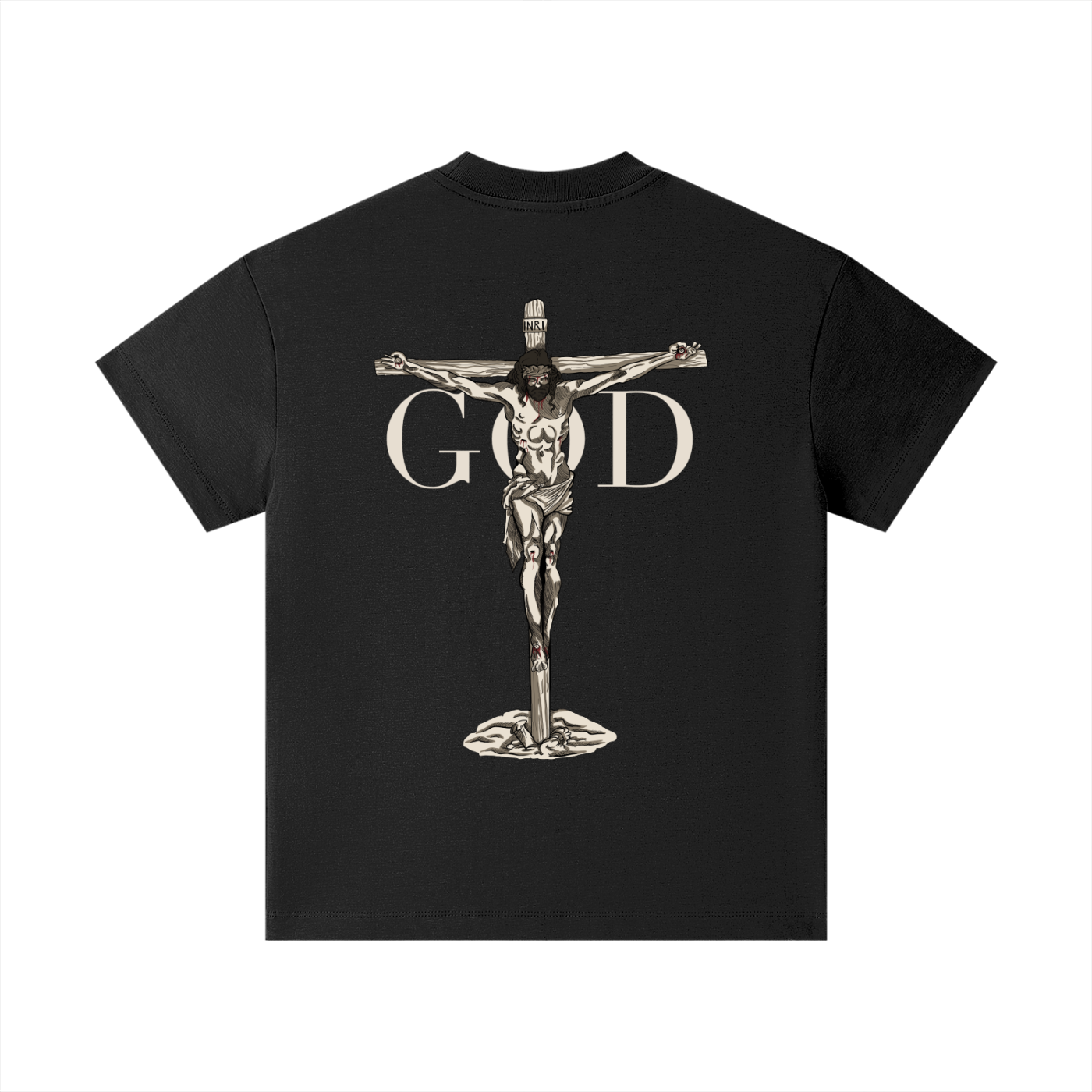BASH CLLXXN Kids Faith Jesus T-Shirt featuring original hand drawn doodle art of Jesus inspired by faith and street culture, designed by a 13-year-old Detroit founder