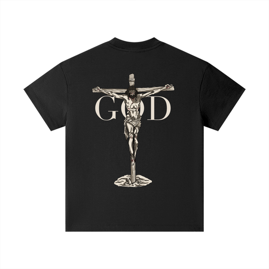 BASH CLLXXN Kids Faith Jesus T-Shirt featuring original hand drawn doodle art of Jesus inspired by faith and street culture, designed by a 13-year-old Detroit founder