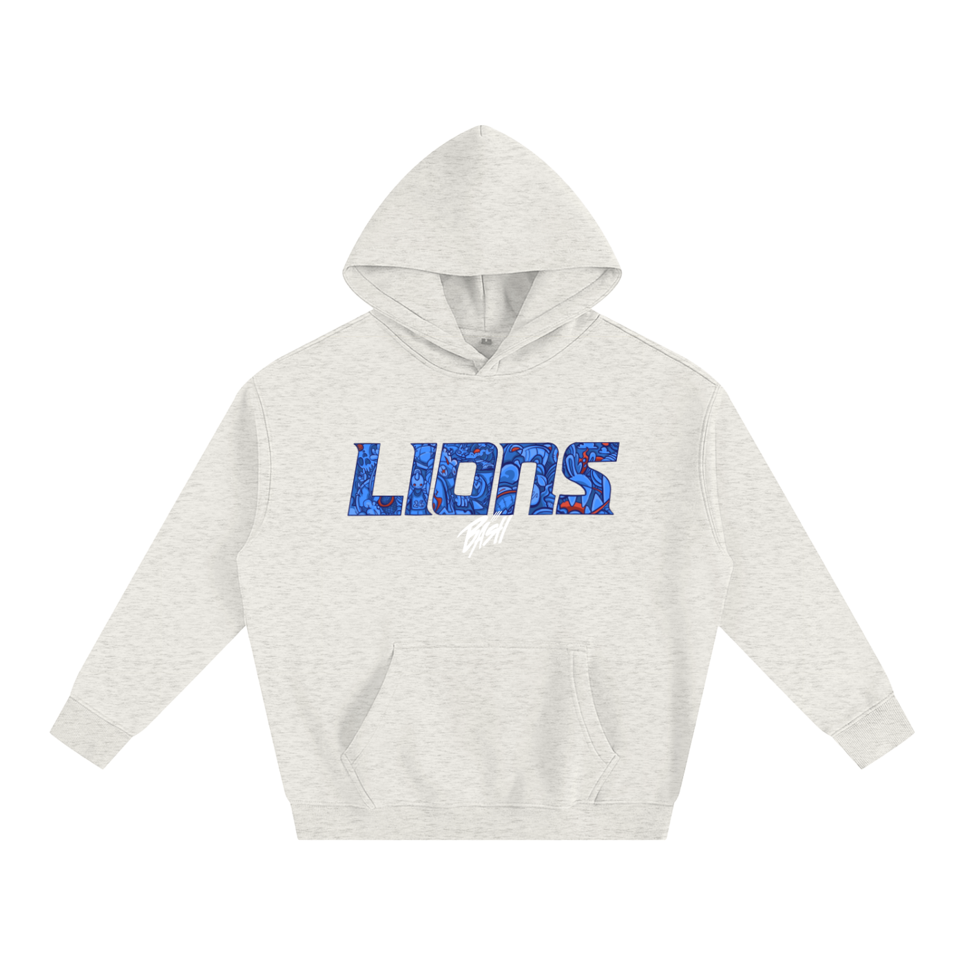 Mens Lions Oversized Fleece Hoodie