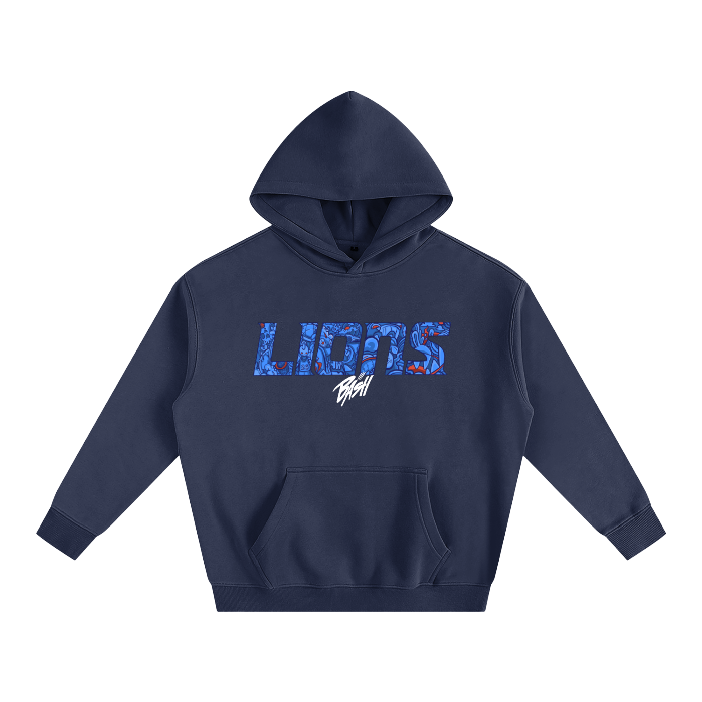 Mens Lions Oversized Fleece Hoodie