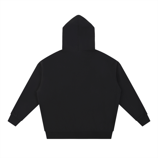 BASH CLLXXN FAITH Heavyweight Hoodie featuring original hand drawn doodle art by teen streetwear founder, intricate linework graphic on premium dark hoodie