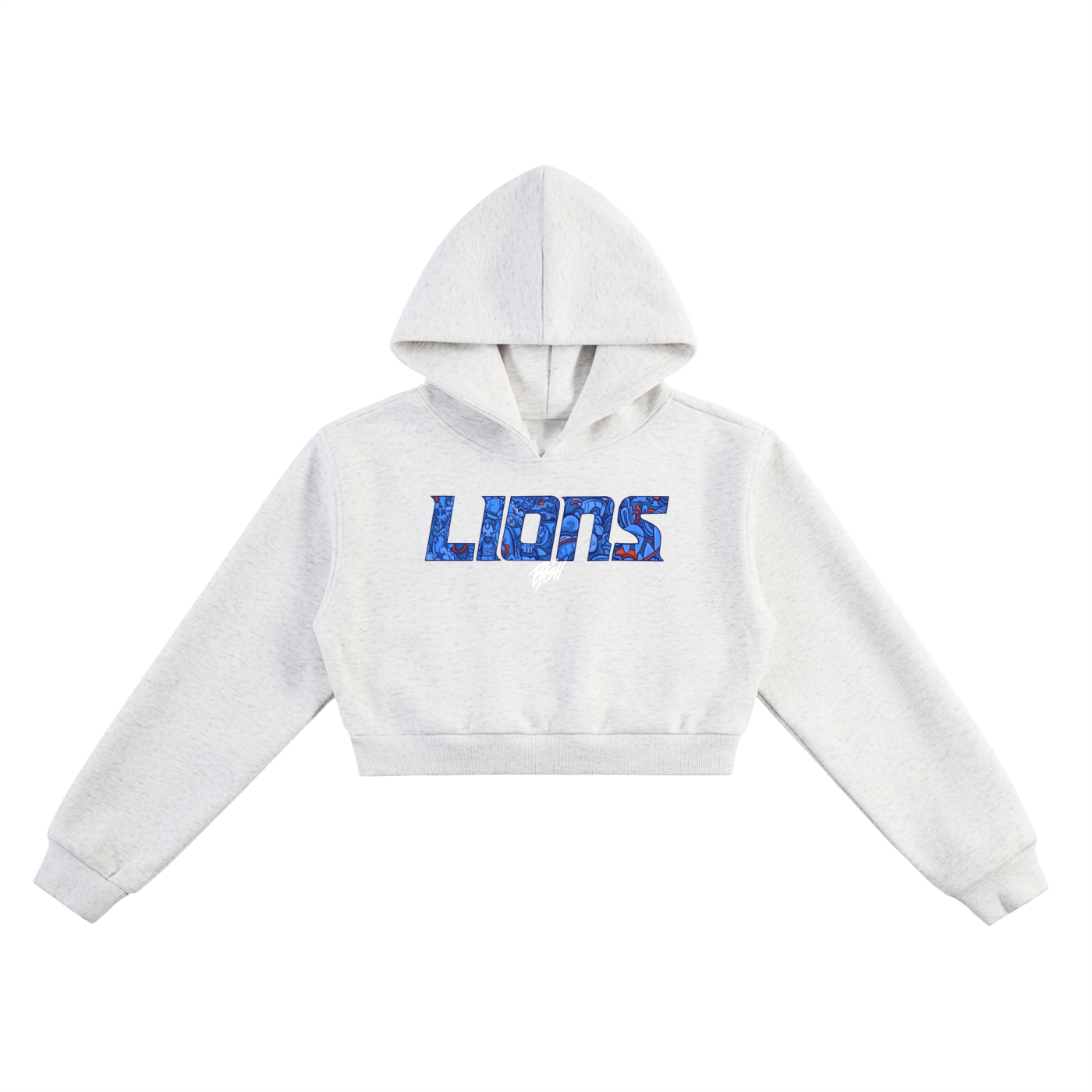 Womens Lions Cropped Hoodie