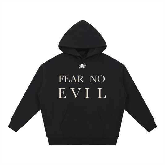 BASH CLLXXN FAITH Heavyweight Hoodie featuring original hand drawn doodle art by teen streetwear founder, intricate linework graphic on premium dark hoodie