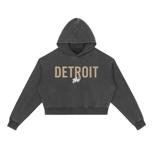Womens Detroit Vintage Washed Heavyweight Hoodie