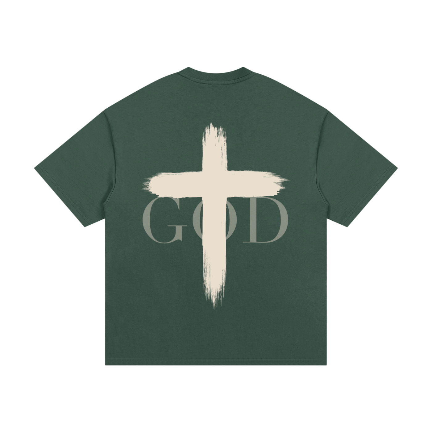 BASH CLLXXN FAITH Cross Heavyweight Graphic Tee featuring intricate hand drawn doodle art cross design on a relaxed unisex streetwear t-shirt