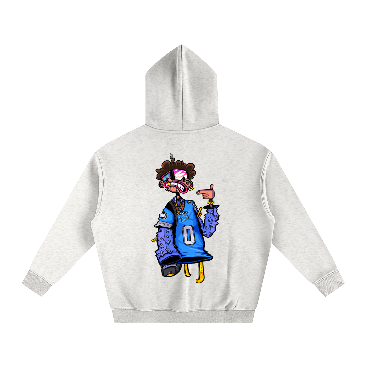 Mens Lions Oversized Fleece Hoodie