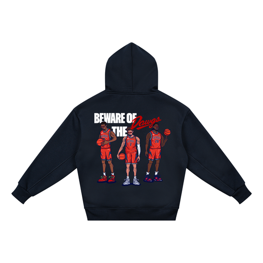 KIDS BEWARE OF THE DAWGS HOODIE - NAVY