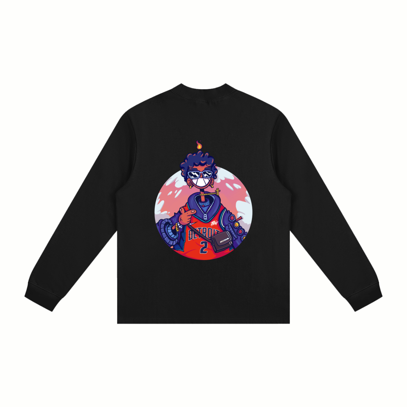 Mens Pistons Long Sleeve Tee