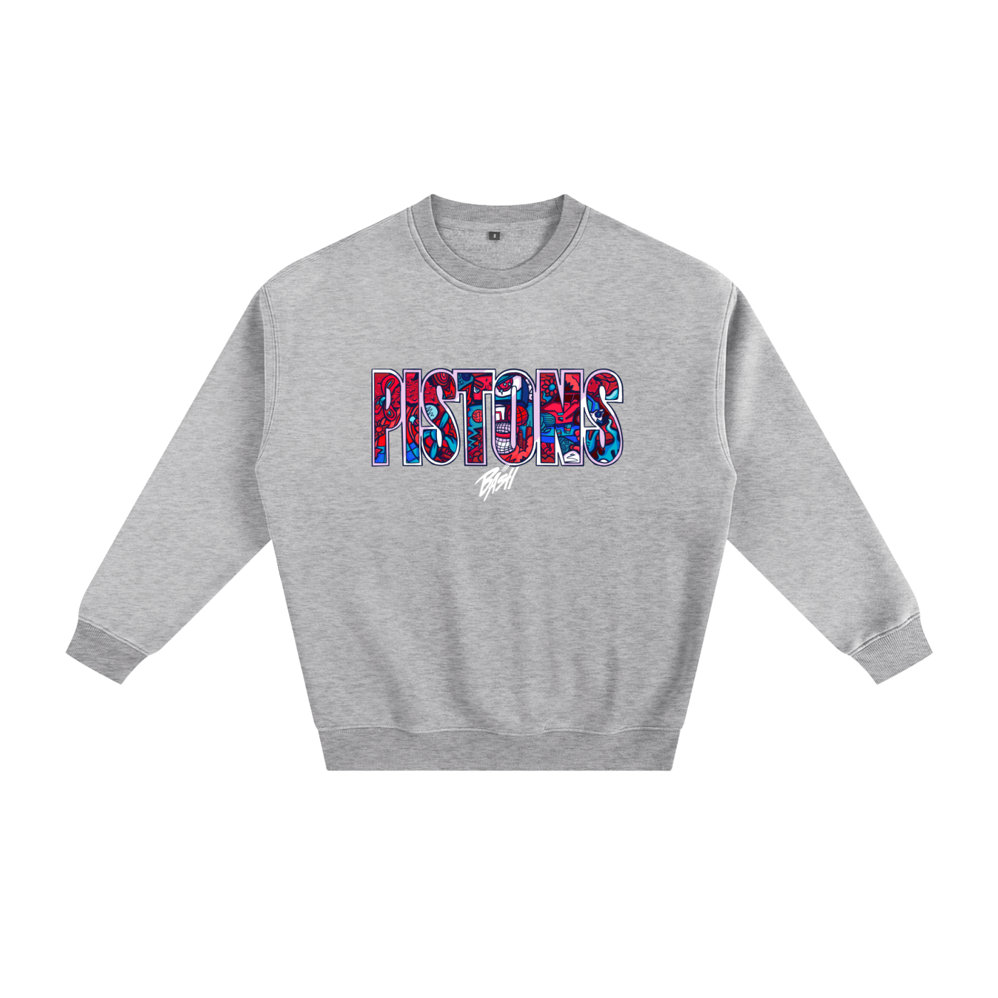 Mens Pistons Fleeced Sweatshirt