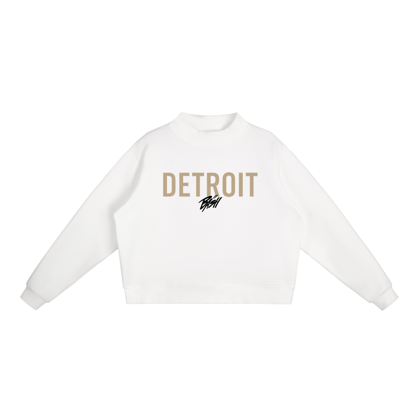 Womens Detroit Fleece Mock-Neck Crew Sweatshirt