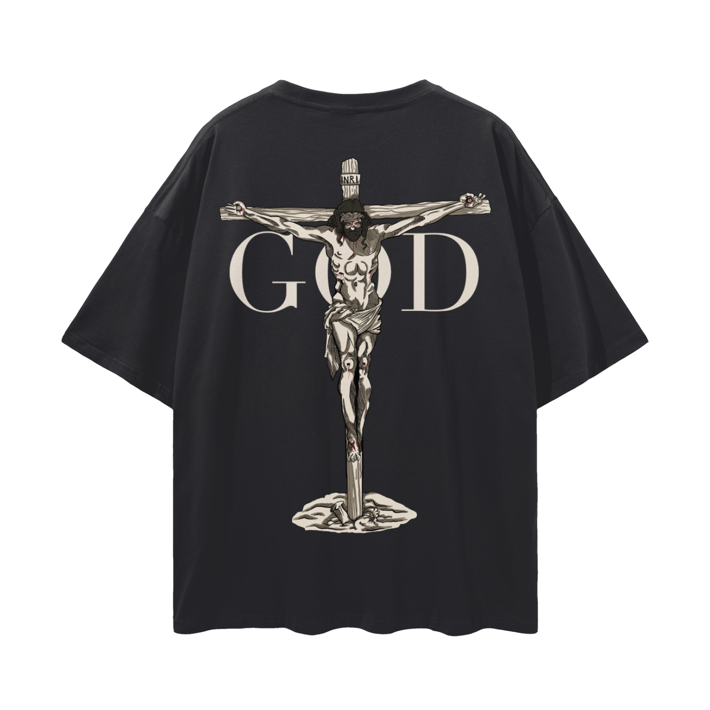 BASH CLLXXN FAITH Loose T-Shirt featuring intricate hand drawn doodle art streetwear design with faith-inspired comic book illustration by teen founder, screen printed on a relaxed fit unisex graphic tee