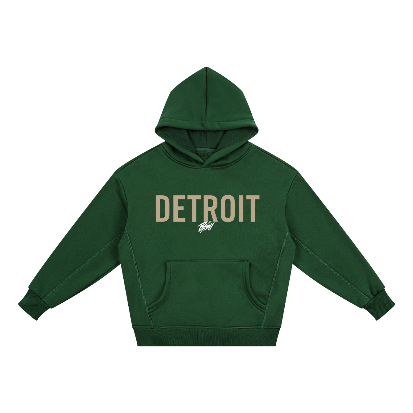BASH CLLXXN kids doodle art hoodie featuring original hand drawn streetwear design by Detroit teen founder, shown in fleece hoodie style with intricate comic-inspired doodle artwork