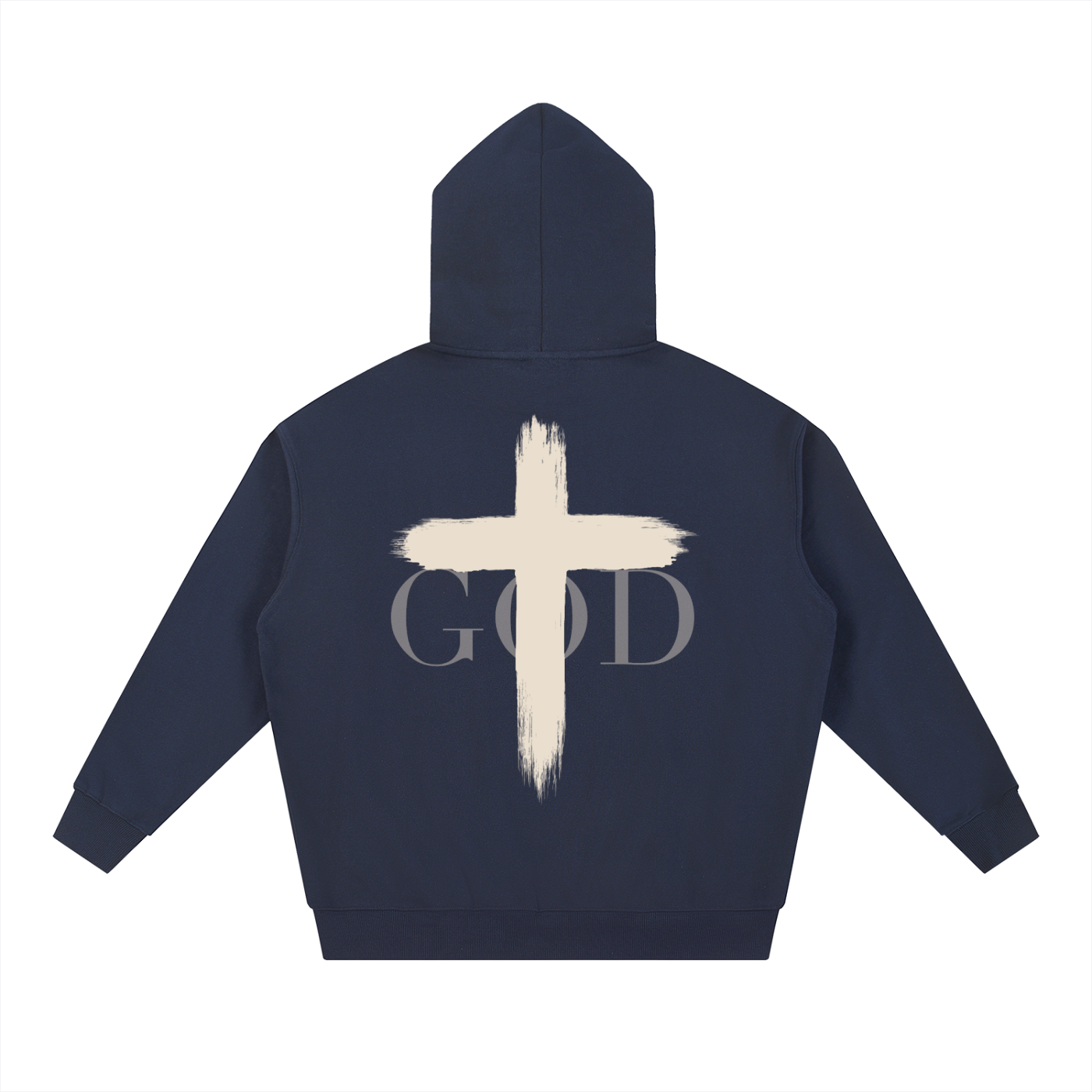BASH CLLXXN FAITH Cross Hoodie featuring intricate hand drawn doodle art cross graphic on a 430gsm heavyweight unisex hoodie, original streetwear design by teen artist from Detroit