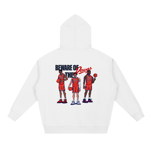 BEWARE OF THE DAWGS HOODIE - WHITE