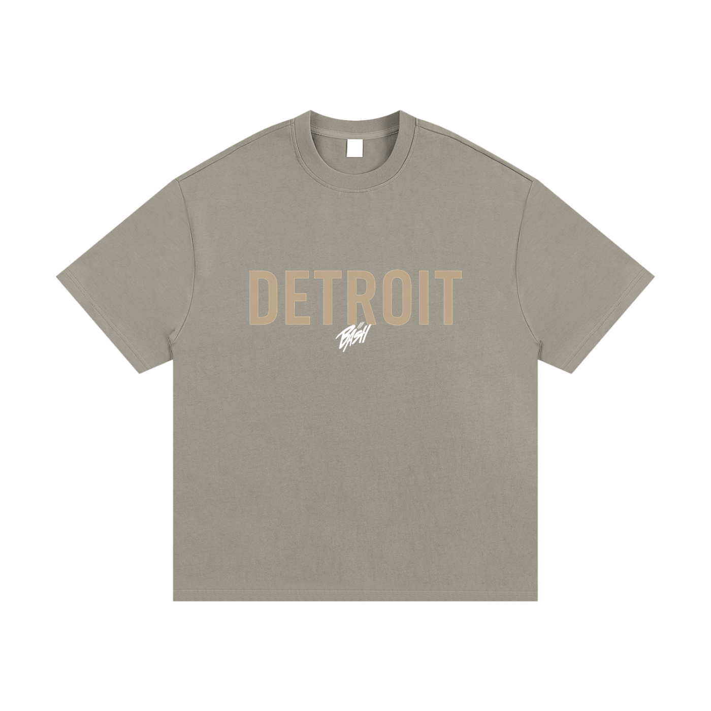 BASH CLLXXN heavyweight t-shirt featuring original hand drawn doodle art by Detroit teen founder, intricate comic book inspired streetwear design on dark cotton tee