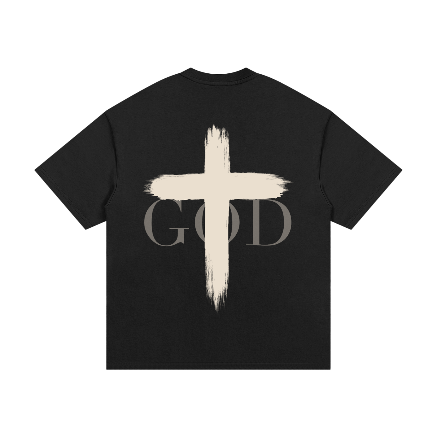 BASH CLLXXN FAITH Cross Heavyweight Graphic Tee featuring intricate hand drawn doodle art cross design on a relaxed unisex streetwear t-shirt