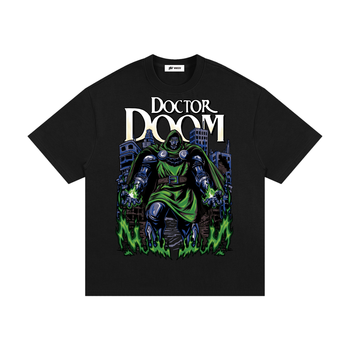 DOOM HEAVYWEIGHT TEE - hand-drawn streetwear by BASH CLLXXN, Detroit