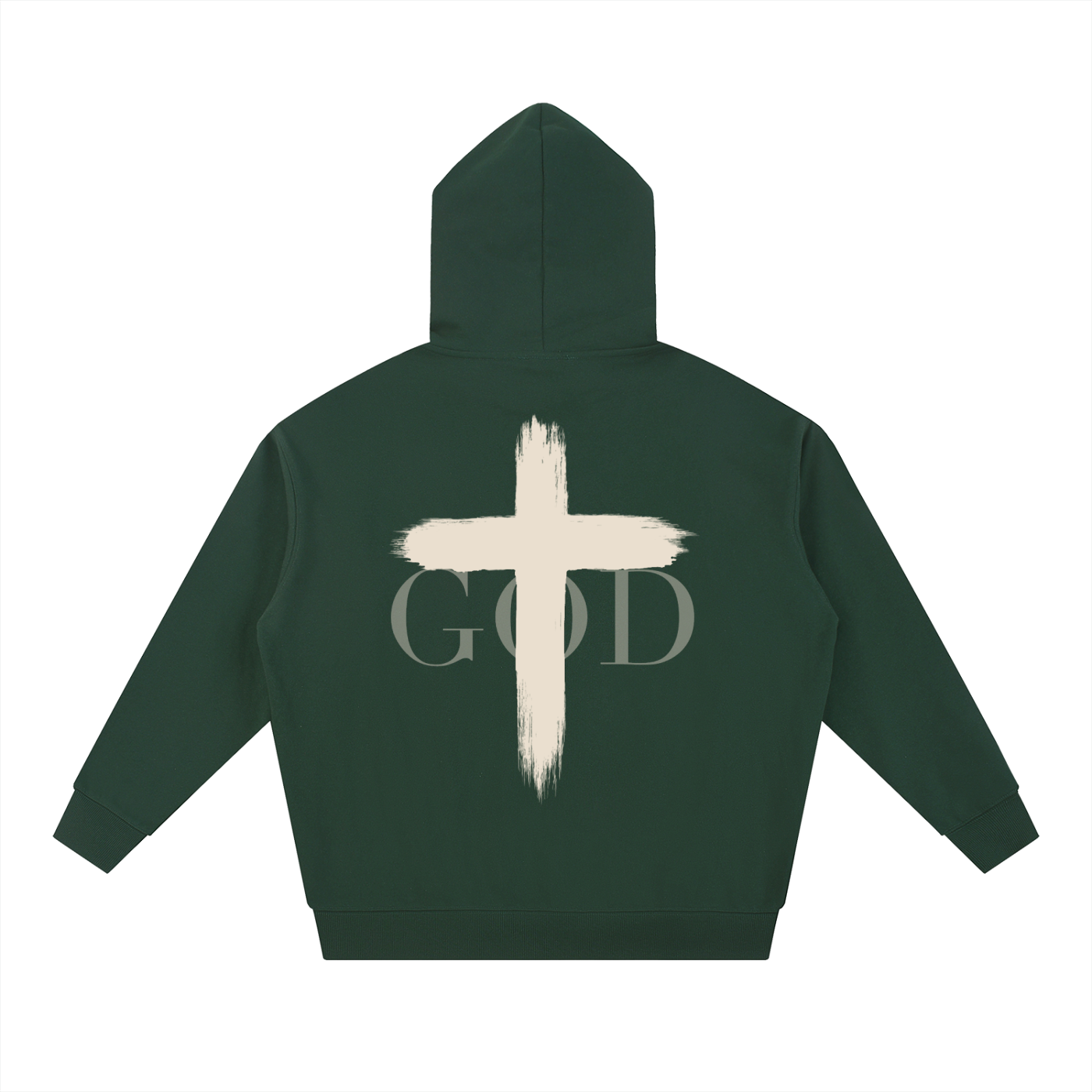 BASH CLLXXN FAITH Cross Hoodie featuring intricate hand drawn doodle art cross graphic on a 430gsm heavyweight unisex hoodie, original streetwear design by teen artist from Detroit