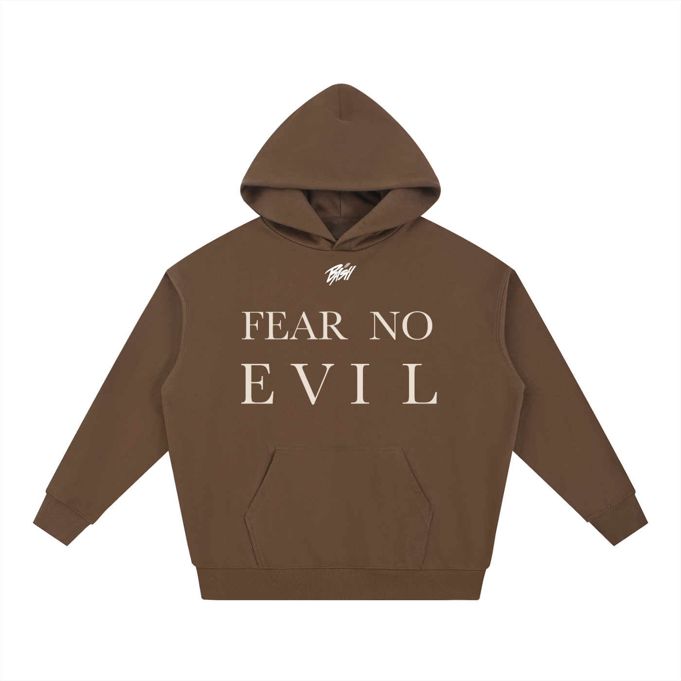 BASH CLLXXN FAITH Heavyweight Hoodie featuring original hand drawn doodle art by teen streetwear founder, intricate linework graphic on premium dark hoodie