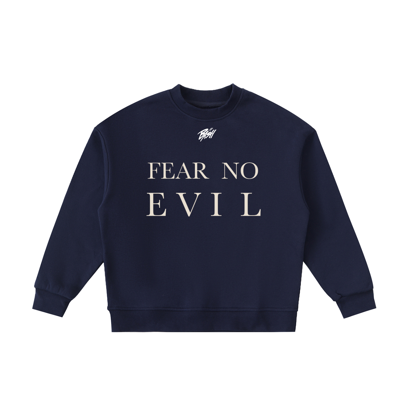 Kids FAITH Cross Fleece Crewneck by BASH CLLXXN featuring original hand drawn doodle art streetwear design with bold cross imagery on a youth fleece sweatshirt
