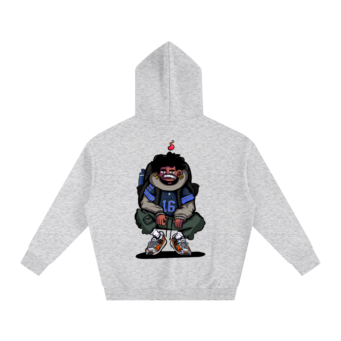 Mens Lions Oversized Fleece Hoodie