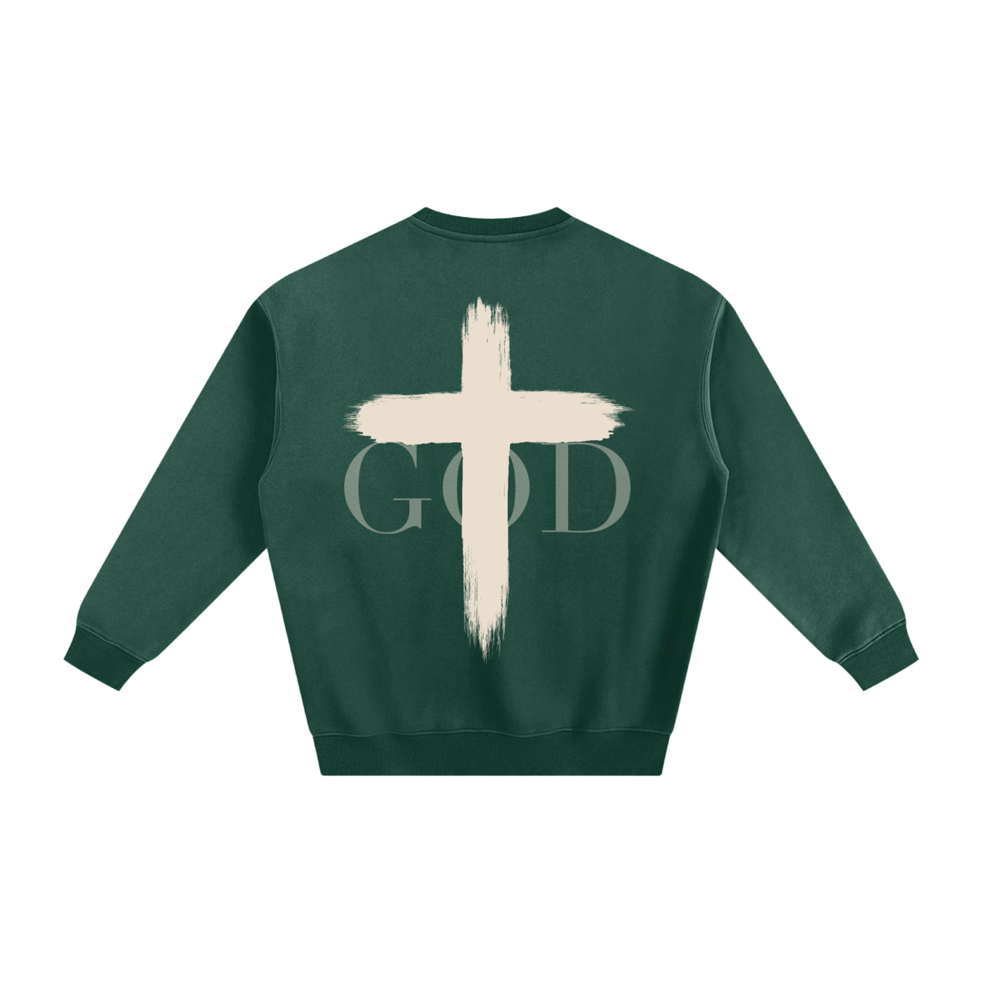FAITH Cross Doodle Art Fleece Sweatshirt by BASH CLLXXN featuring hand drawn intricate cross graphic streetwear design by teen founder