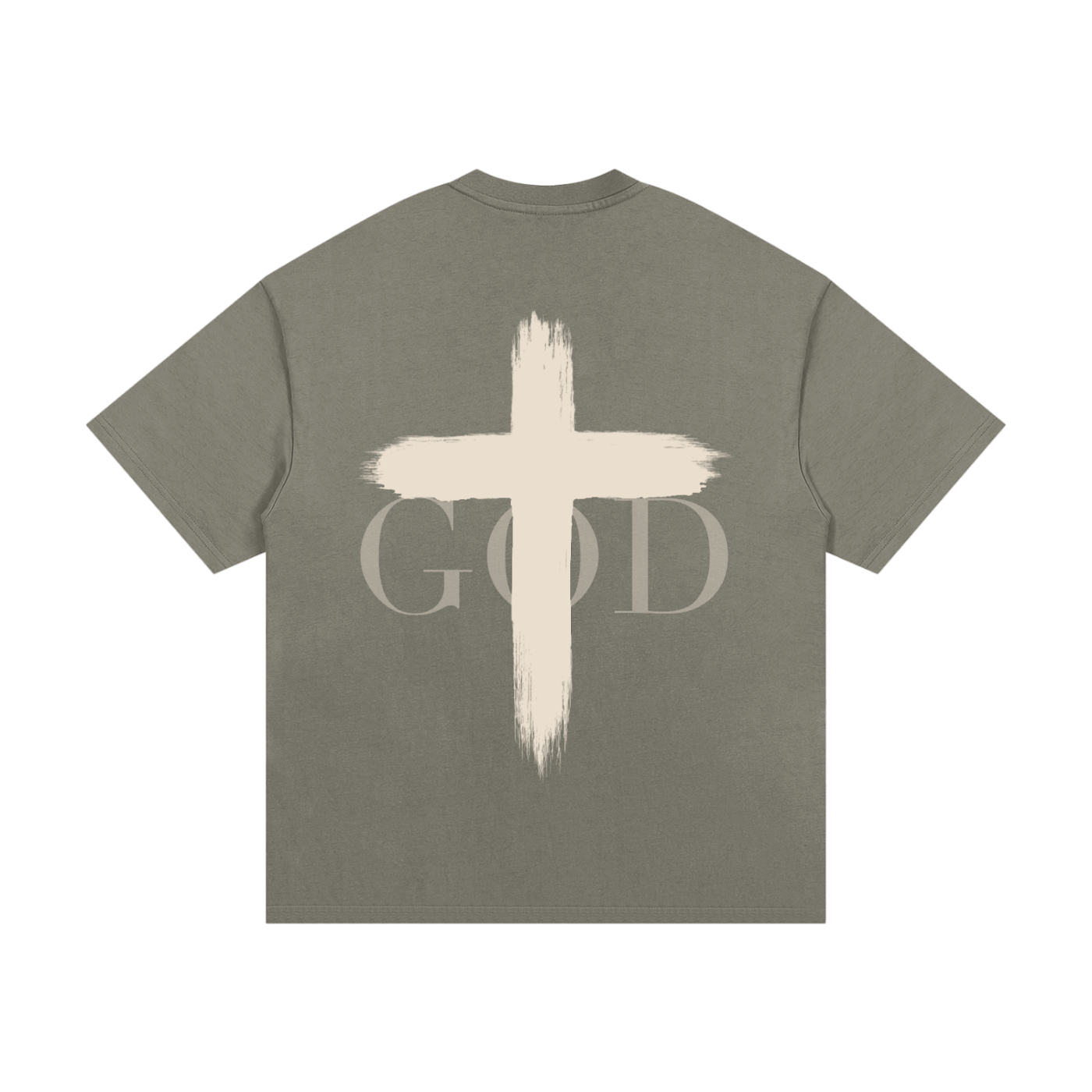 BASH CLLXXN FAITH Cross Heavyweight Graphic Tee featuring intricate hand drawn doodle art cross design on a relaxed unisex streetwear t-shirt