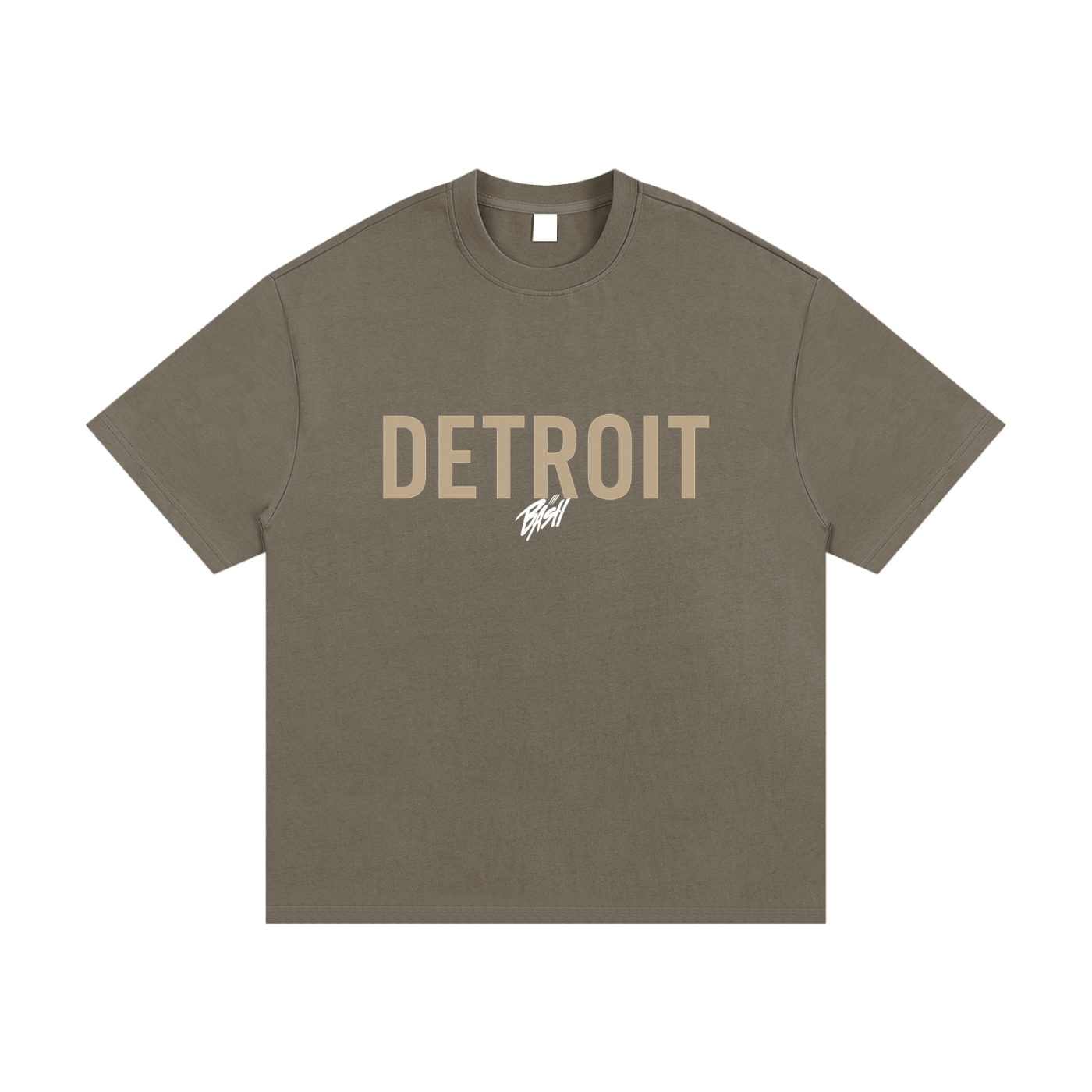 BASH CLLXXN heavyweight t-shirt featuring original hand drawn doodle art by Detroit teen founder, intricate comic book inspired streetwear design on dark cotton tee