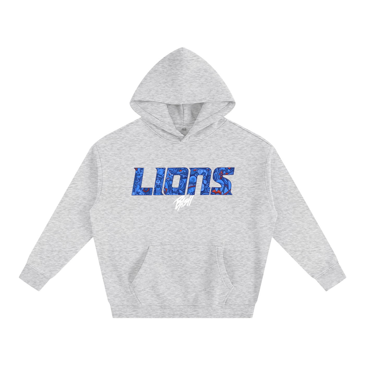 Mens Lions Oversized Fleece Hoodie