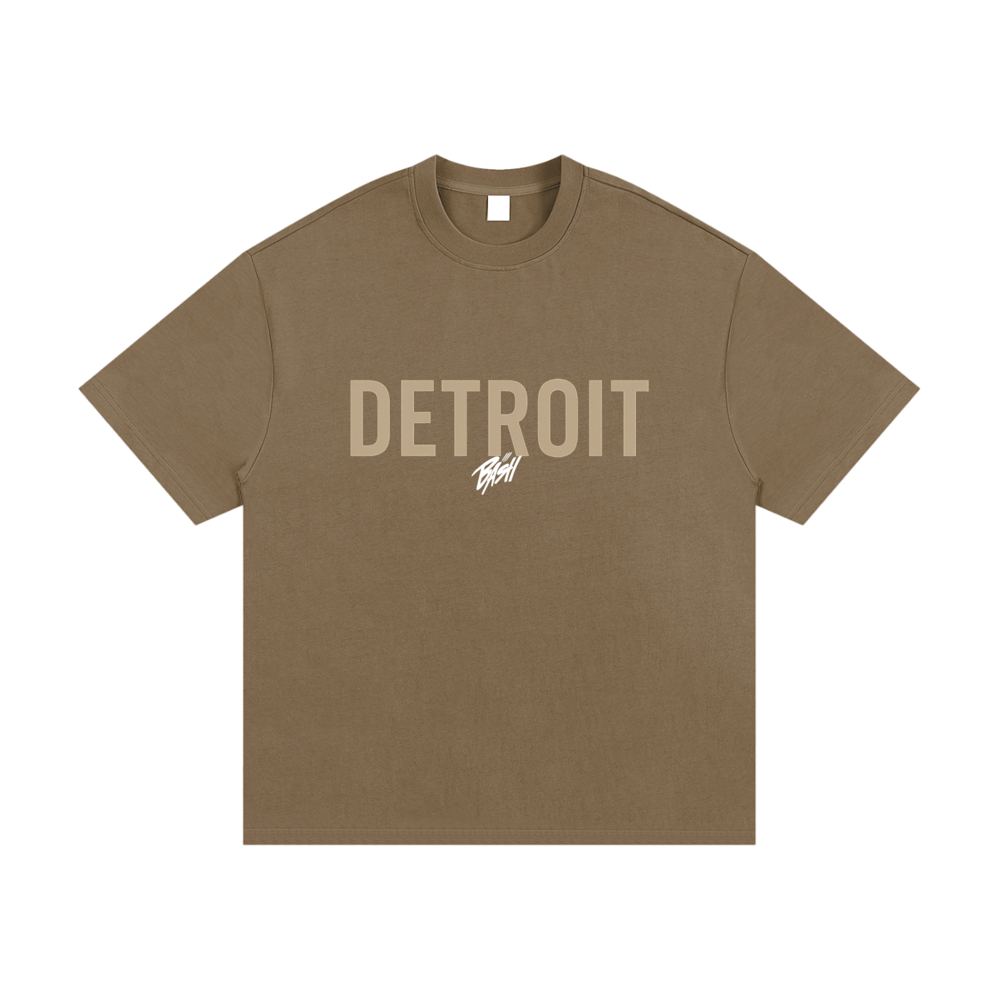 BASH CLLXXN heavyweight t-shirt featuring original hand drawn doodle art by Detroit teen founder, intricate comic book inspired streetwear design on dark cotton tee