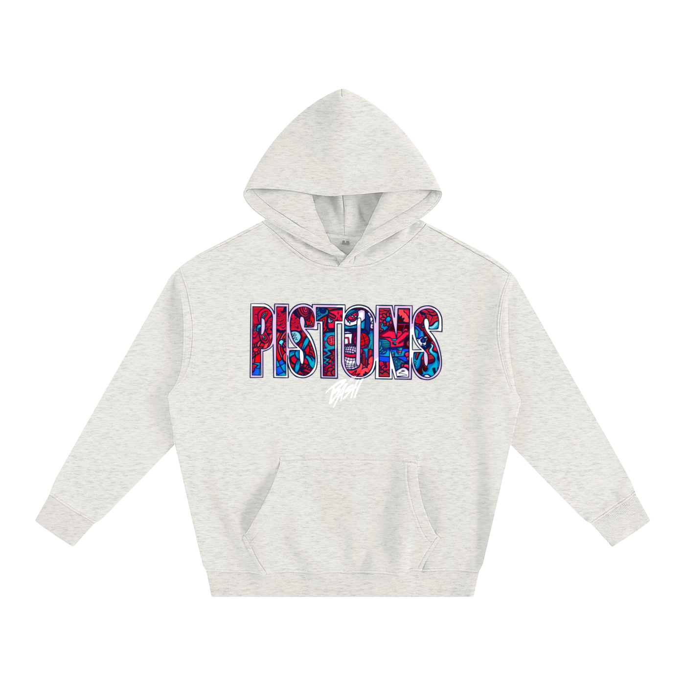 Mens Pistons Oversized Fleece Hoodie