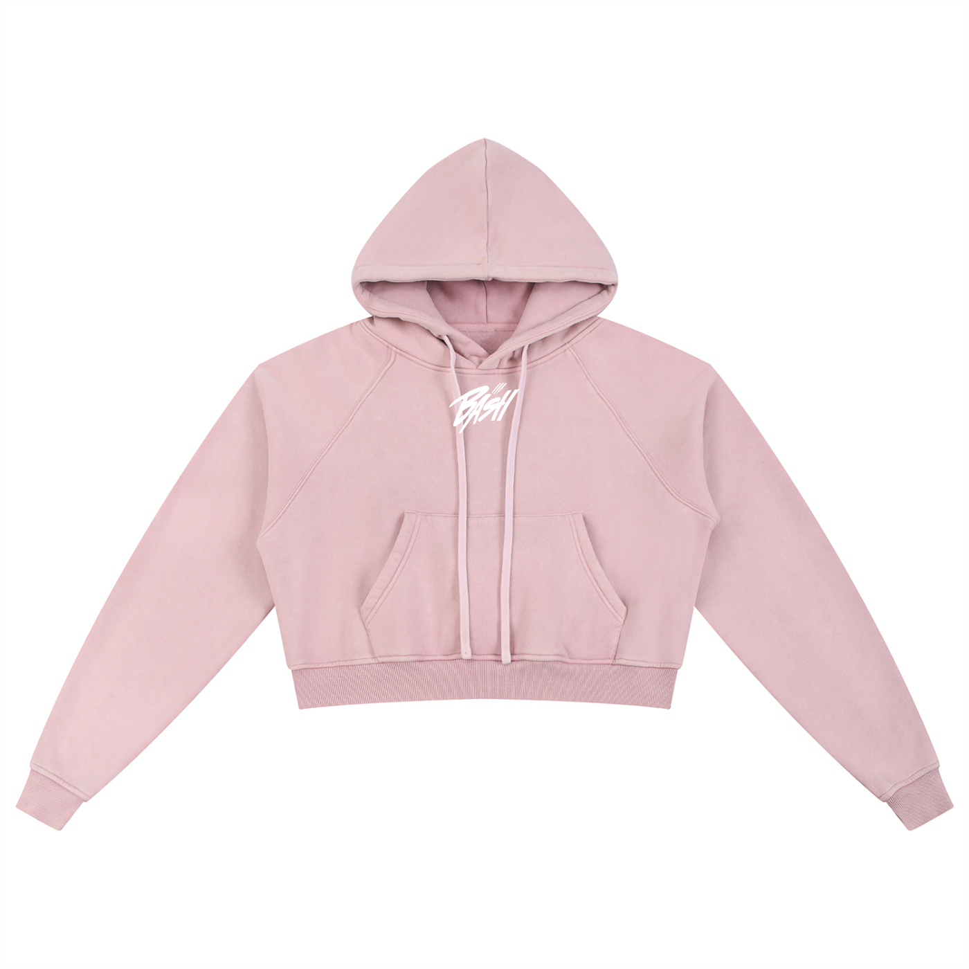 Womens BASH Snow Washed Cropped Hoodie