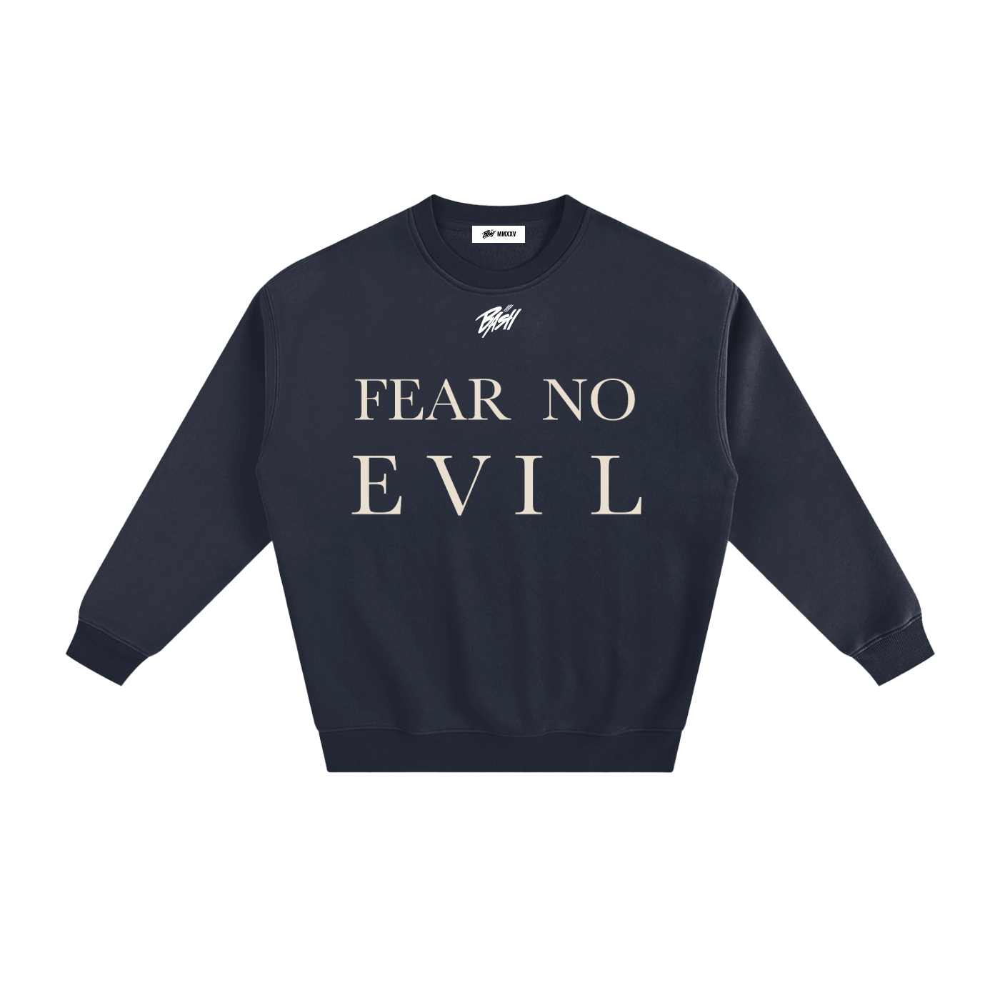 BASH CLLXXN FAITH Fleece Sweatshirt featuring intricate hand drawn doodle art with a bold Jesus graphic, designed by teen streetwear artist and brand founder