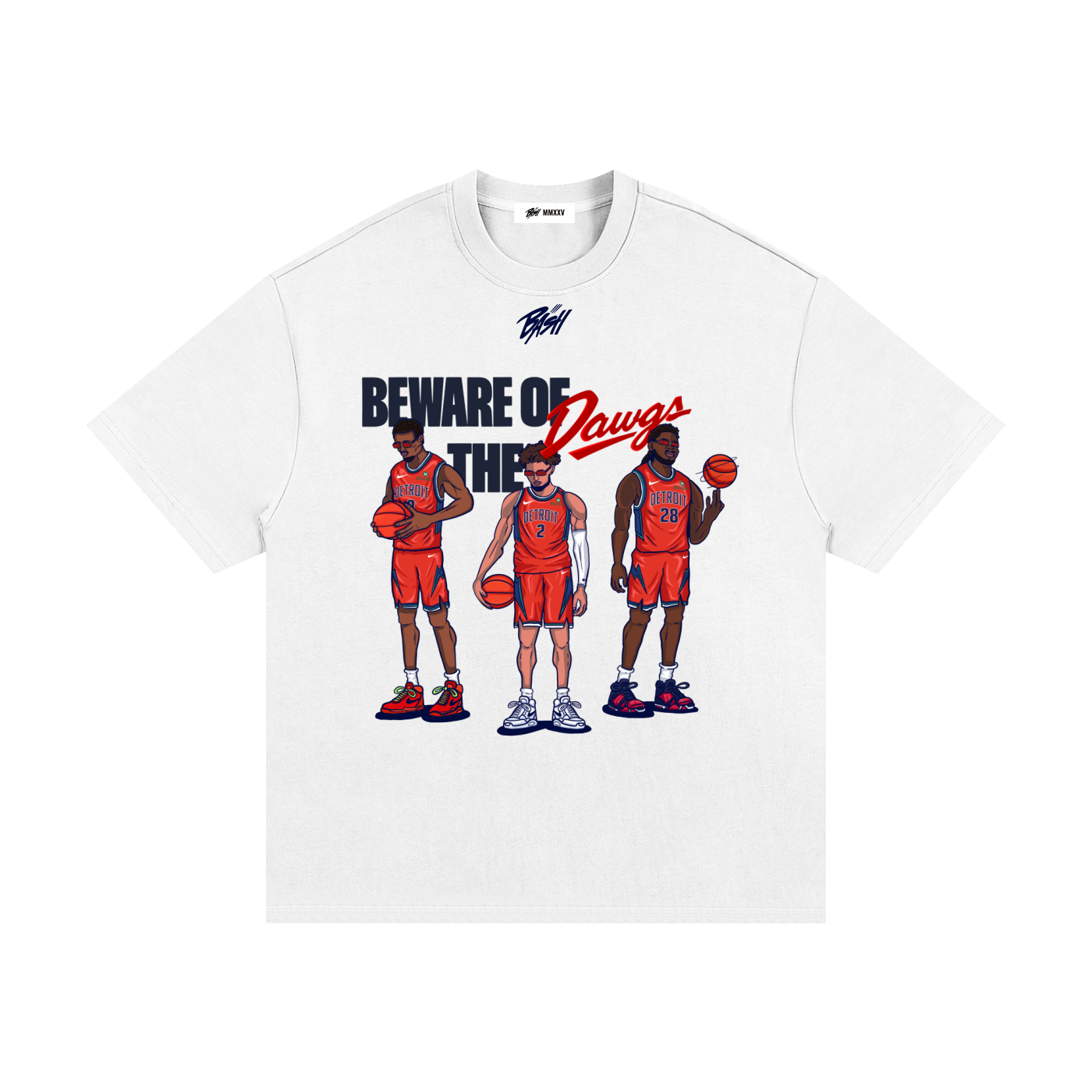 BEWARE OF THE DAWGS TEE - WHITE