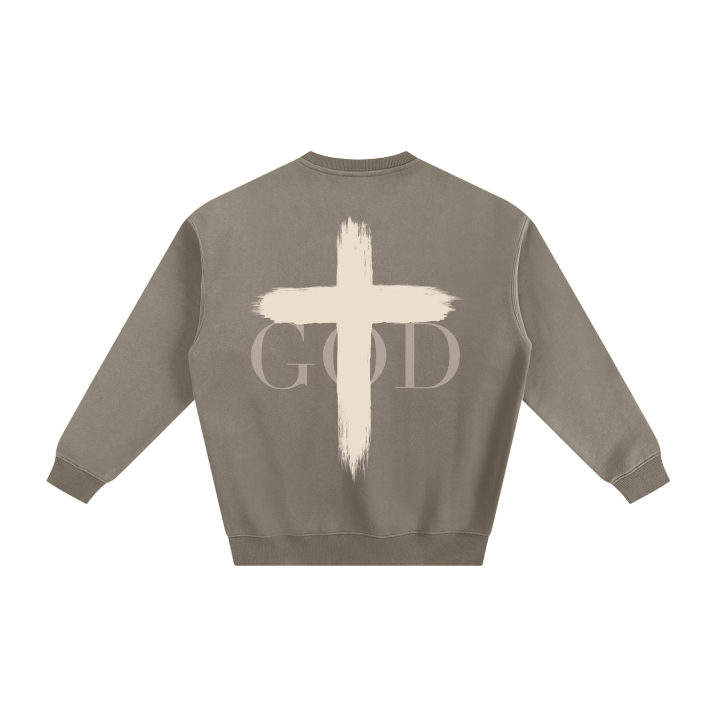 FAITH Cross Doodle Art Fleece Sweatshirt by BASH CLLXXN featuring hand drawn intricate cross graphic streetwear design by teen founder