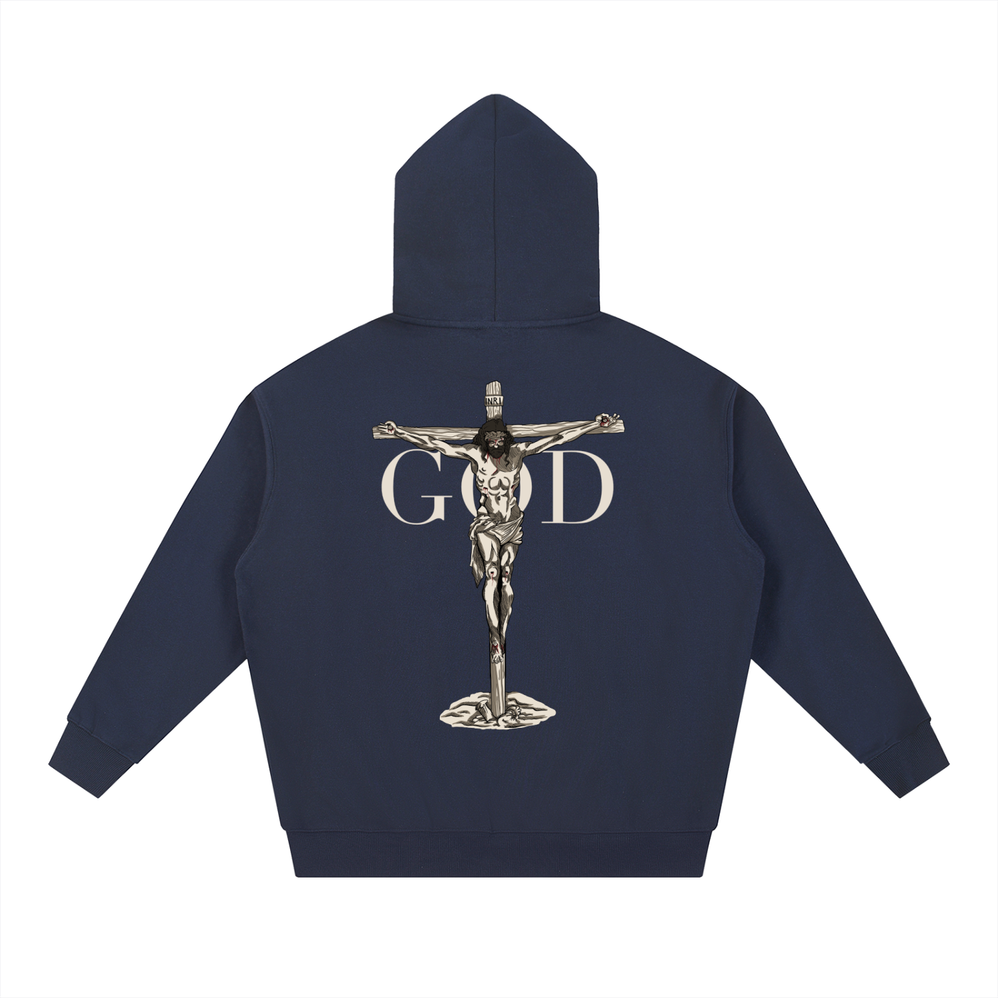 BASH CLLXXN FAITH Heavyweight Hoodie featuring original hand drawn doodle art by teen founder, intricate comic book style streetwear design on premium black fleece hoodie