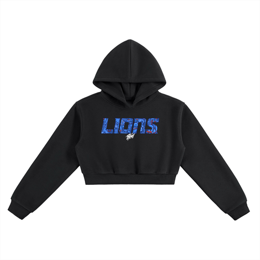 Womens Lions Cropped Hoodie