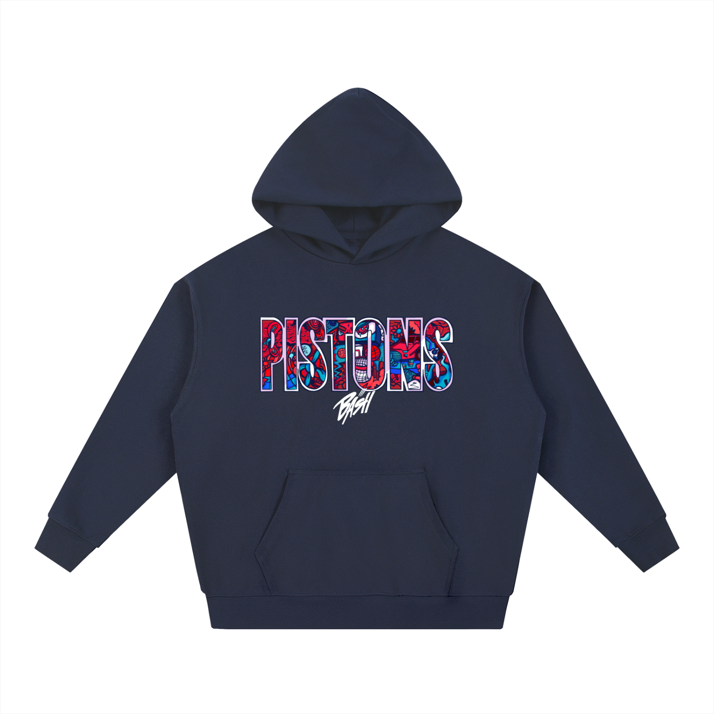 Mens Pistons Heavyweight Hoodie