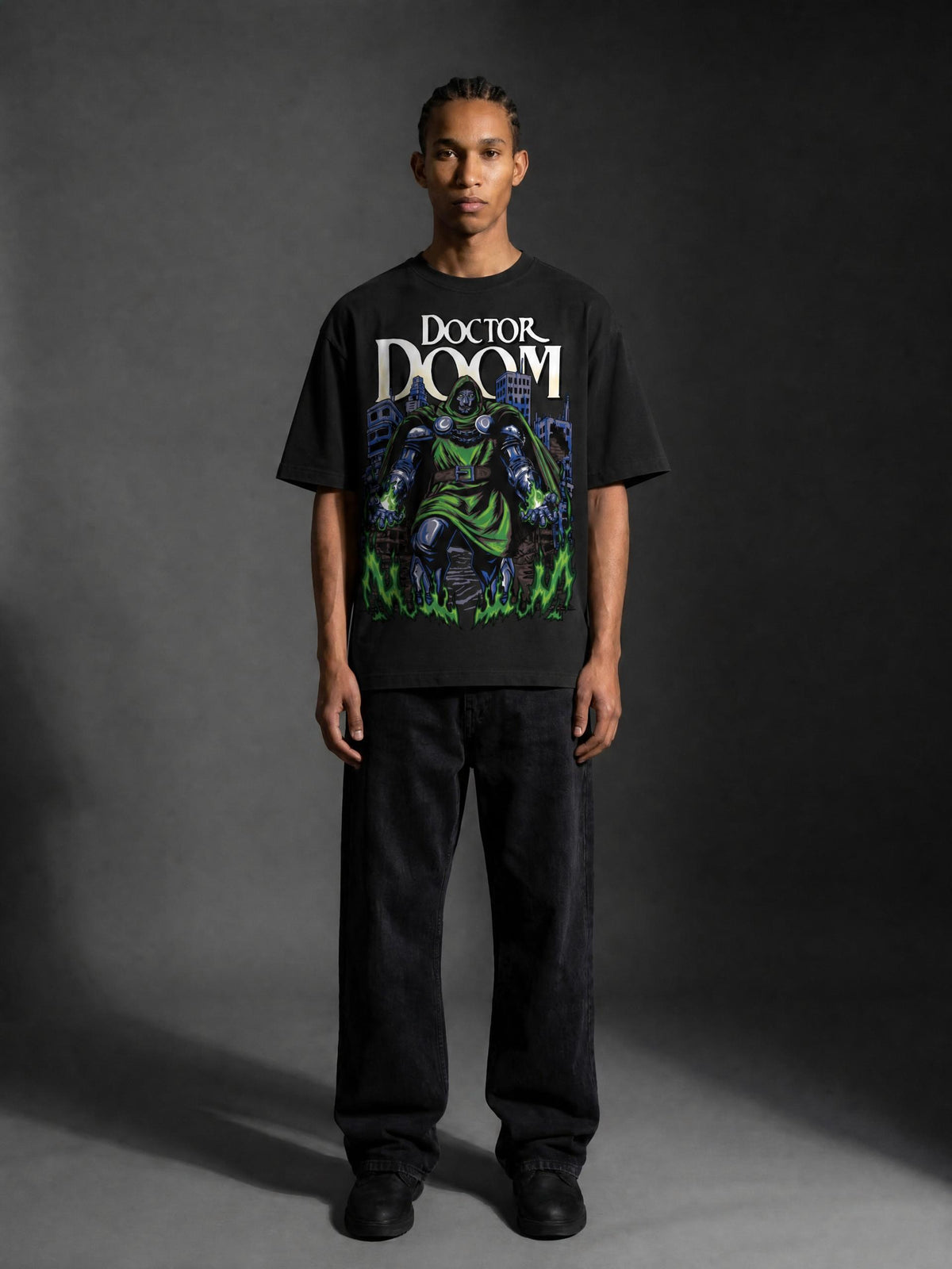 DOOM HEAVYWEIGHT TEE - hand-drawn streetwear by BASH CLLXXN, Detroit (view 2)